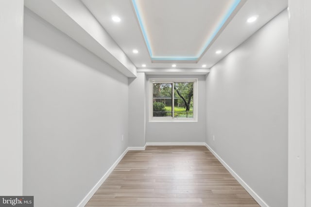 4201 Cathedral Ave NW Unit 122E, Washington, DC 20016 - unfurnished room with light wood-style flooring and recessed lighting