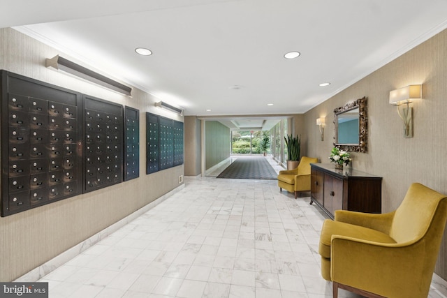 4201 Cathedral Ave NW Unit 122E, Washington, DC 20016 - lobby with crown molding and recessed lighting