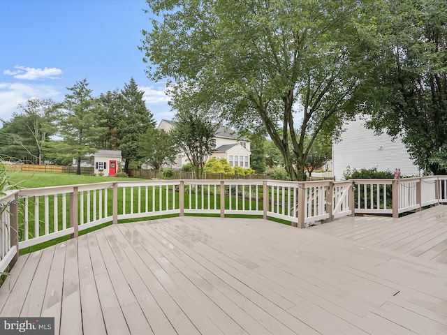 10267 Cedar Ridge Dr, Manassas, VA 20110 - wooden deck with a storage unit and a fenced backyard