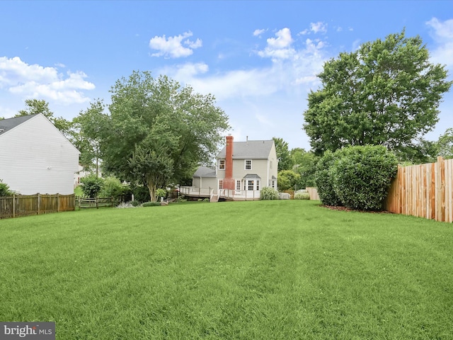 10267 Cedar Ridge Dr, Manassas, VA 20110 - fenced backyard featuring a wooden deck