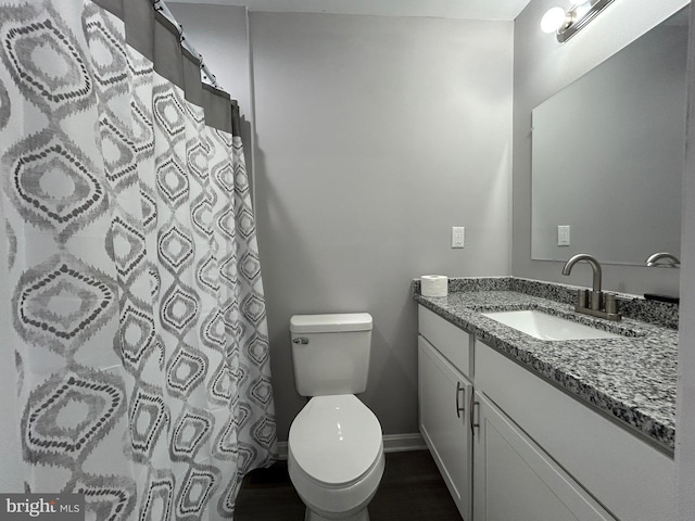 36697 W Club House Rd, Ocean View, DE 19970 - full bath with vanity, wood finished floors, and a shower with shower curtain