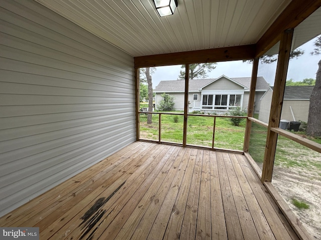 36697 W Club House Rd, Ocean View, DE 19970 - wooden terrace with a yard and a sunroom
