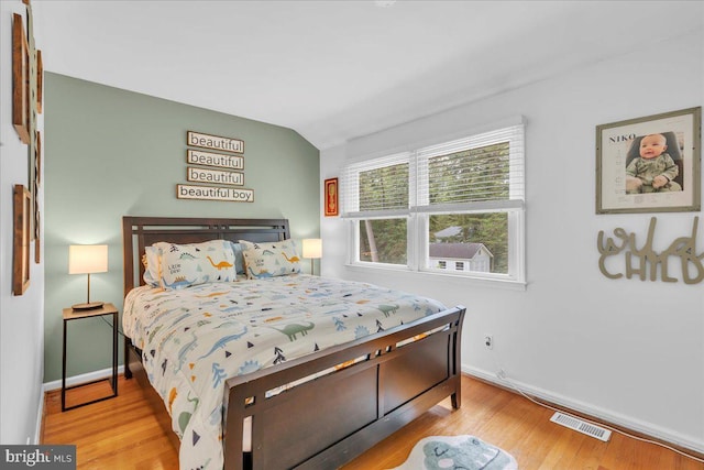 1752 Lark Ln, Cherry Hill, NJ 08003 - bedroom with wood finished floors and lofted ceiling