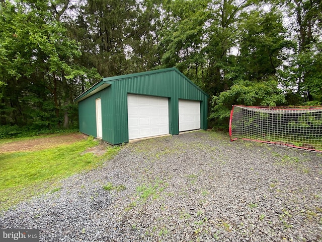 390 Summer Hill Rd, Schuylkill Haven, PA 17972 - detached garage featuring view of scattered trees