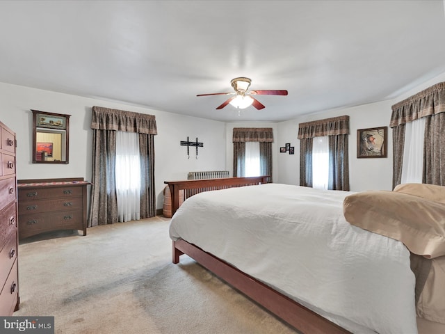 1989 Fair Rd, Schuylkill Haven, PA 17972 - bedroom with multiple windows, light colored carpet, and ceiling fan