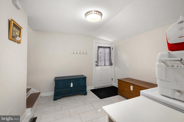 102 Walnut St, Bridgeville, DE 19933 - laundry room with baseboards and light marble finish floors