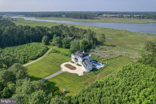 22261 Waterview Rd, Lewes, DE 19958 - aerial overview of property's location featuring a nearby body of water and rural landscape