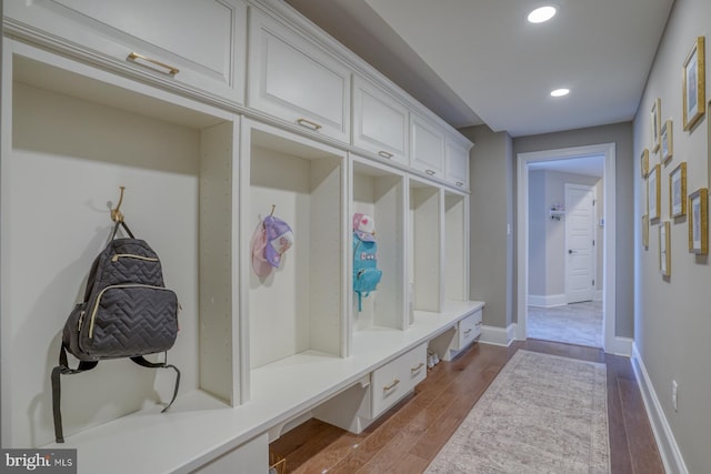 22261 Waterview Rd, Lewes, DE 19958 - mudroom with dark wood finished floors and recessed lighting