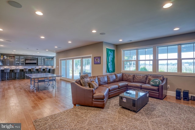 22261 Waterview Rd, Lewes, DE 19958 - living area with healthy amount of natural light, wood finished floors, and recessed lighting