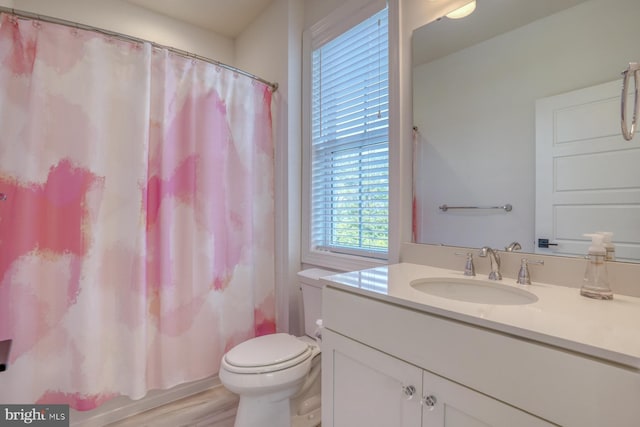 22261 Waterview Rd, Lewes, DE 19958 - full bathroom with vanity, shower / tub combo with curtain, and wood finished floors