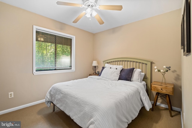 877 Shangri La Rd, Bentonville, VA 22610 - bedroom with carpet flooring and a ceiling fan