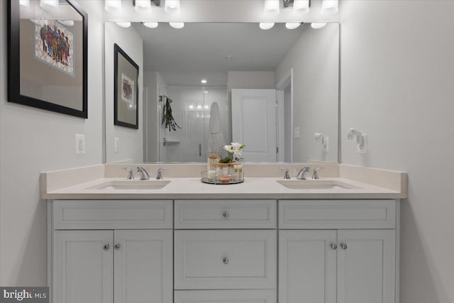 10544 Sally Ride Ln, Lanham, MD 20706 - full bath with double vanity and a stall shower