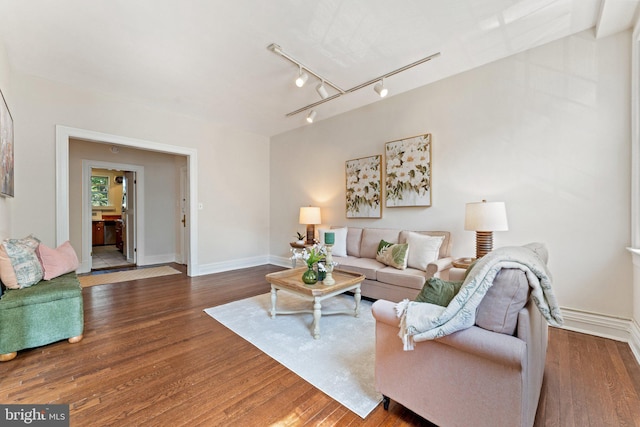 1623 Lanier Pl NW Unit 202, Washington, DC 20009 - living room with wood finished floors and rail lighting