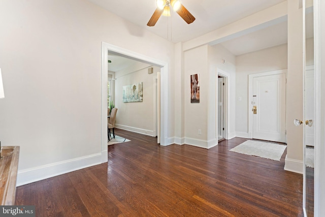 1623 Lanier Pl NW Unit 202, Washington, DC 20009 - entryway with ceiling fan and wood finished floors