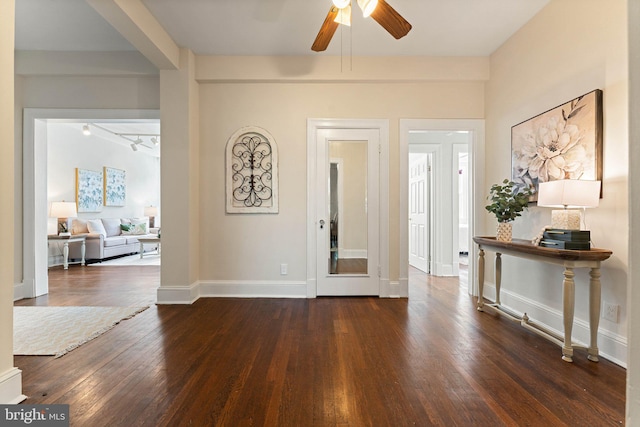 1623 Lanier Pl NW Unit 202, Washington, DC 20009 - foyer with ceiling fan and wood finished floors