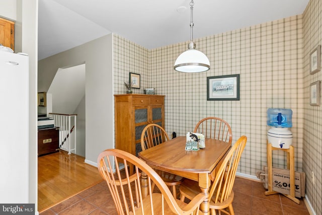 18275 Rolling Meadow Way, Olney, MD 20832 - tiled dining space featuring baseboards and stairs