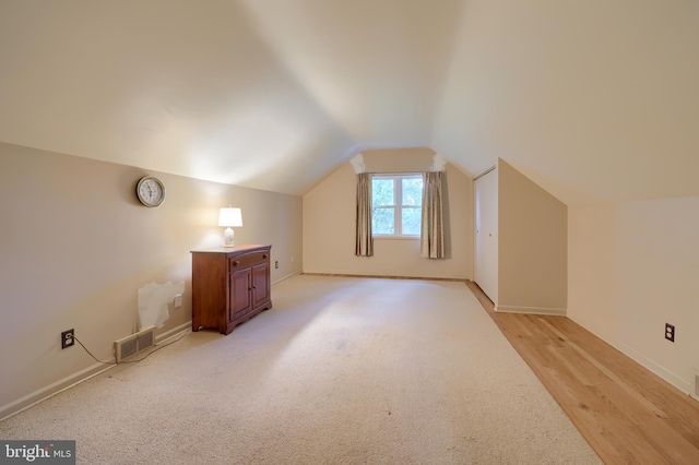 2202 Burkey Dr, Reading, PA 19610 - additional living space with vaulted ceiling and light wood-style floors