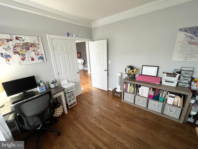 16331 Eagle Flight Cir, Woodbridge, VA 22191 - office space with crown molding and wood finished floors