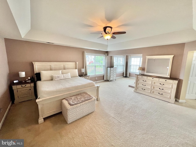 16331 Eagle Flight Cir, Woodbridge, VA 22191 - carpeted bedroom with a tray ceiling and ceiling fan