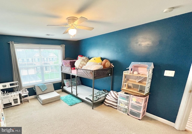 16331 Eagle Flight Cir, Woodbridge, VA 22191 - carpeted bedroom with baseboards and a ceiling fan