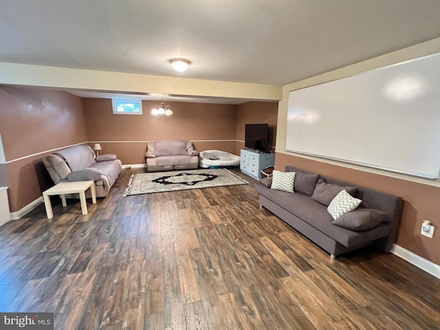 16331 Eagle Flight Cir, Woodbridge, VA 22191 - living room with wood finished floors and baseboards