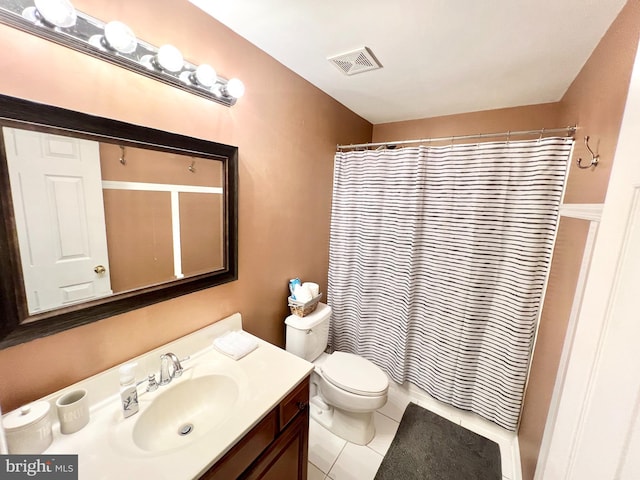 16331 Eagle Flight Cir, Woodbridge, VA 22191 - bathroom with vanity, curtained shower, and tile patterned flooring