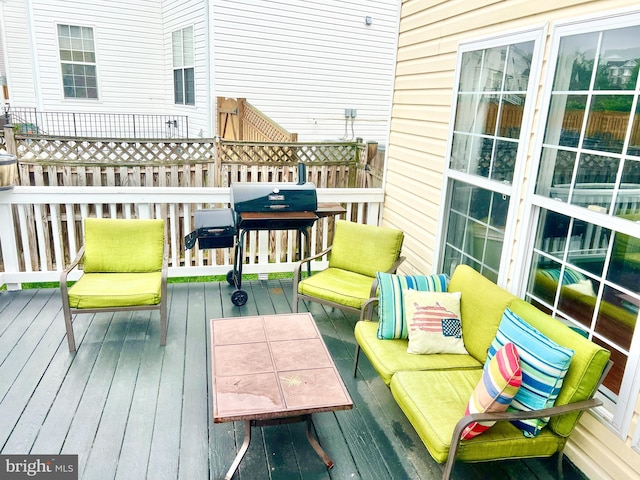 16331 Eagle Flight Cir, Woodbridge, VA 22191 - wooden terrace featuring grilling area