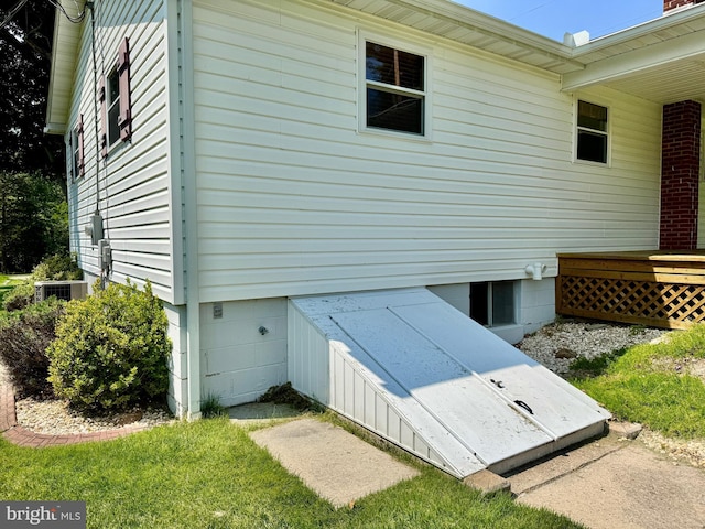 13709 Fir Tree Ln, Cresaptown, MD 21502 - exterior view of a bulkhead entry and a skylight