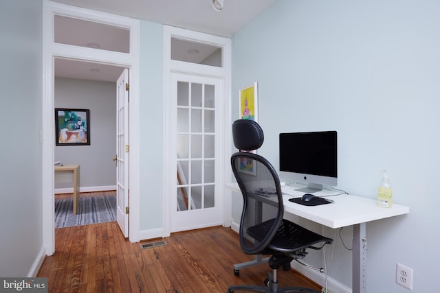 3238 P St NW, Washington, DC 20007 - office with wood finished floors and baseboards