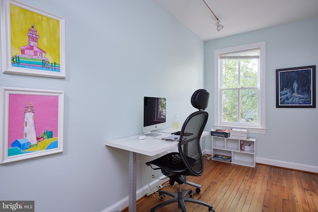 3238 P St NW, Washington, DC 20007 - office space featuring track lighting and hardwood / wood-style floors