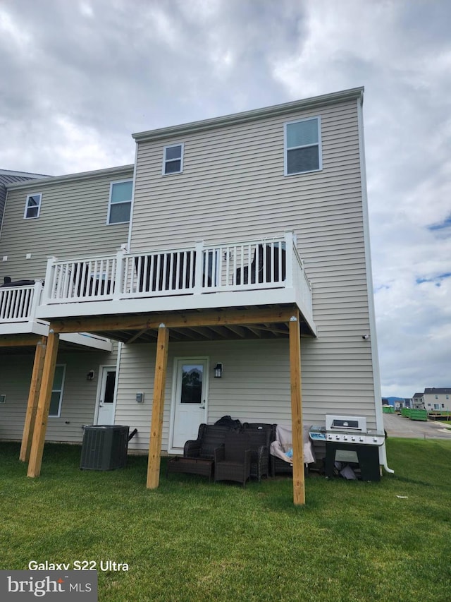 109 Zander Rd, Inwood, WV 25428 - back of property featuring a yard and a wooden deck