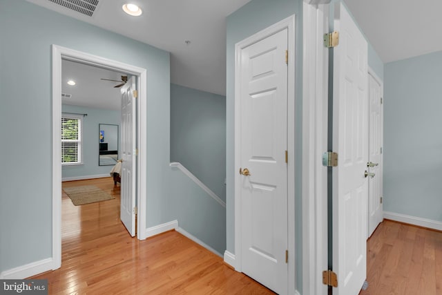 810 Broken Twig Ct, Odenton, MD 21113 - hallway featuring an upstairs landing, light wood-type flooring, and recessed lighting