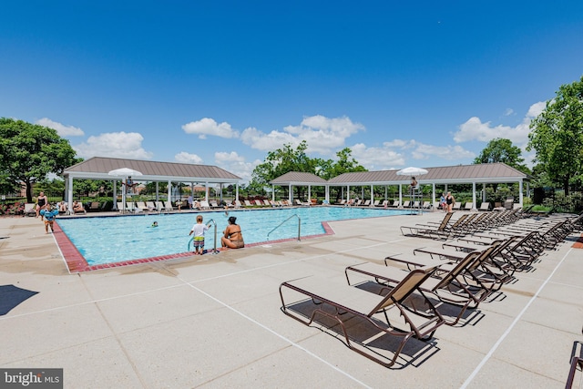 810 Broken Twig Ct, Odenton, MD 21113 - community pool featuring a gazebo and a patio