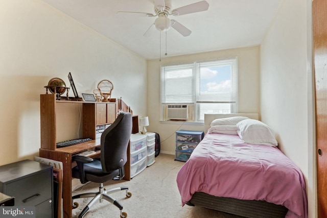 694 Davisville Rd, Warminster, PA 18974 - bedroom featuring carpet floors, cooling unit, a desk, and a ceiling fan