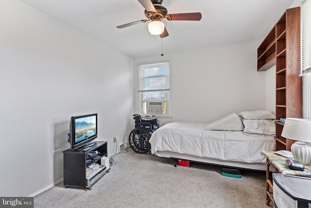 694 Davisville Rd, Warminster, PA 18974 - bedroom with cooling unit, carpet, and ceiling fan