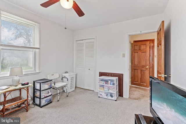 694 Davisville Rd, Warminster, PA 18974 - office featuring carpet flooring and a ceiling fan