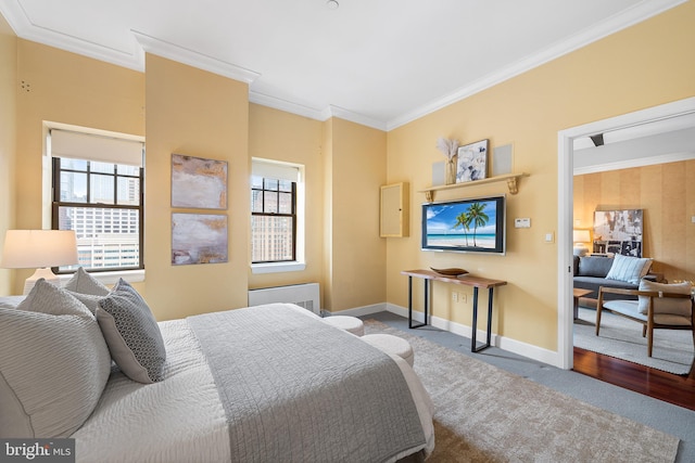 1701 Locust St Unit 2015, Philadelphia, PA 19103 - bedroom with crown molding and carpet