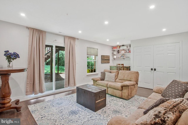 628 Talon Ct, Arnold, MD 21012 - living area with recessed lighting and wood finished floors