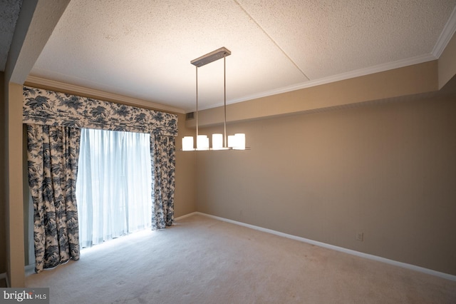 20630 Valley Forge Cir Unit 630, King Of Prussia, PA 19406 - spare room featuring carpet, ornamental molding, and a textured ceiling