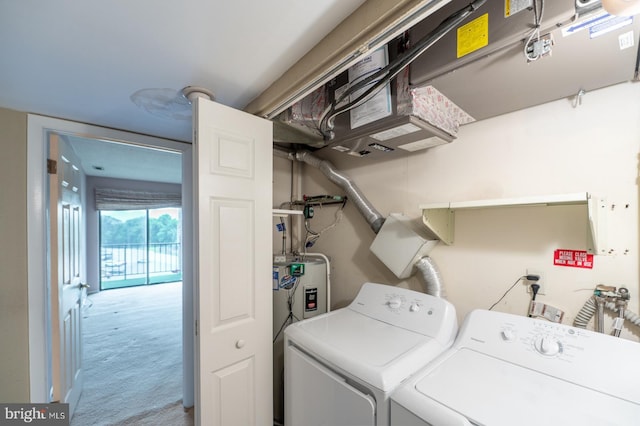 20630 Valley Forge Cir Unit 630, King Of Prussia, PA 19406 - washroom featuring washer and clothes dryer and carpet floors