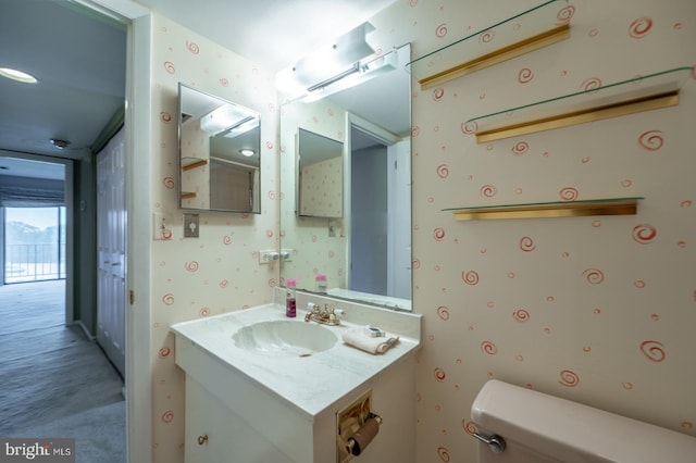 20630 Valley Forge Cir Unit 630, King Of Prussia, PA 19406 - half bath featuring vanity and wallpapered walls