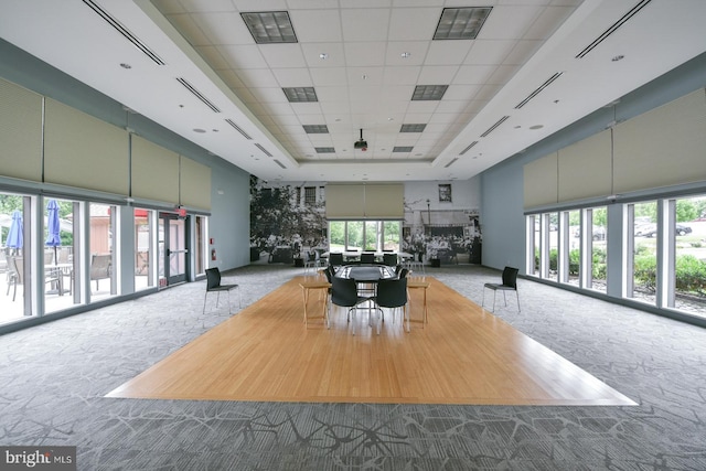 20630 Valley Forge Cir Unit 630, King Of Prussia, PA 19406 - building lobby featuring a high ceiling and a paneled ceiling