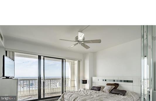 3101 Boardwalk Unit 3402-2, Atlantic City, NJ 08401 - bedroom with access to exterior and ceiling fan