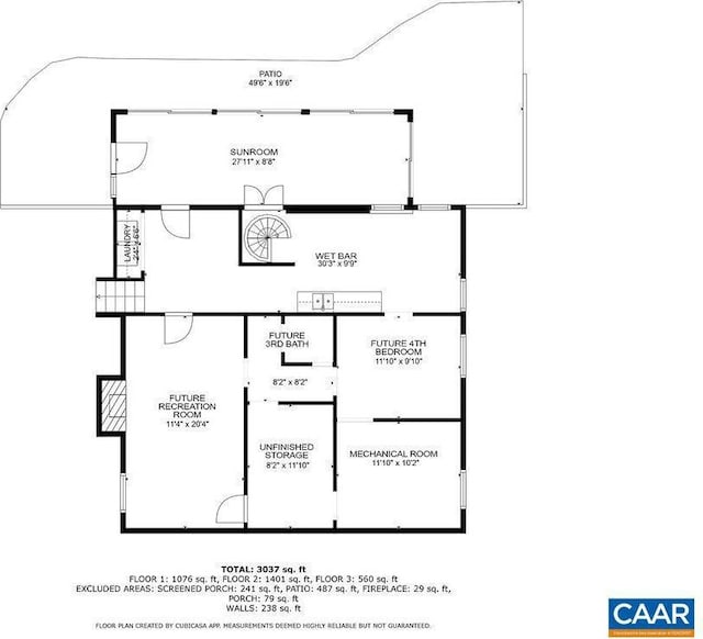 1614 Meadowbrook Heights Rd, Charlottesville, VA 22901 - view of floor plan / room layout