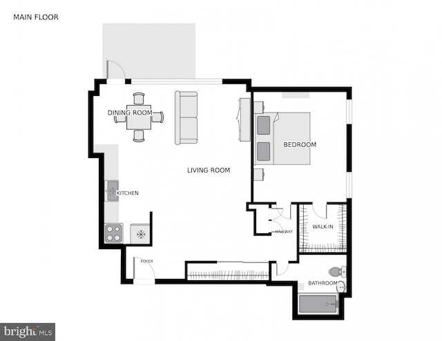 2800 Wisconsin Ave NW Unit 304, Washington, DC 20007 - view of floor plan / room layout