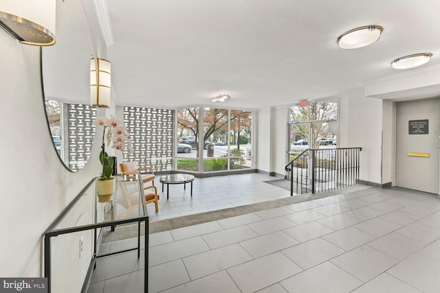 2800 Wisconsin Ave NW Unit 304, Washington, DC 20007 - building lobby with a wall of windows and crown molding