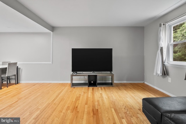 9355 Pan Ridge Rd Unit 9355, Parkville, MD 21234 - living area featuring hardwood / wood-style floors and baseboards