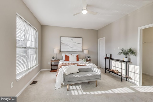 1869 Cedar Cove Way Unit 101, Woodbridge, VA 22191 - bedroom with carpet, multiple windows, and a ceiling fan