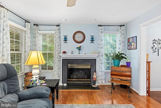 69 Cardinal Forest Dr, Fredericksburg, VA 22406 - living area with wood finished floors and a glass covered fireplace