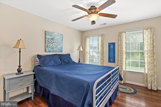 69 Cardinal Forest Dr, Fredericksburg, VA 22406 - bedroom with wood finished floors and a ceiling fan